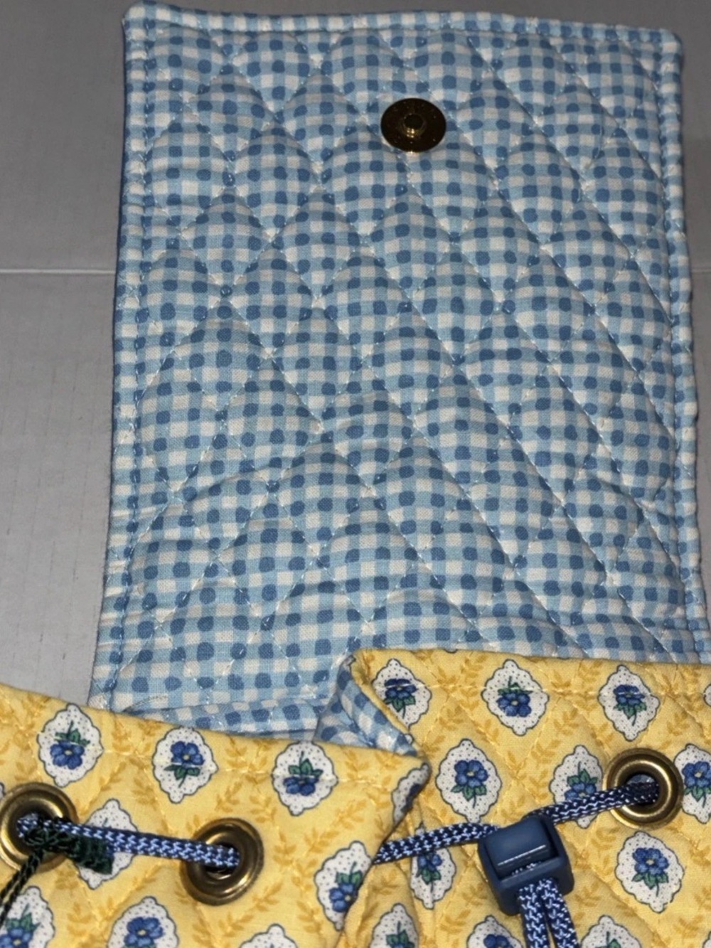Vera Bradley Yellow ELIZABETH MINI Floral Backpack Tote NEW - Picture 5 of 7